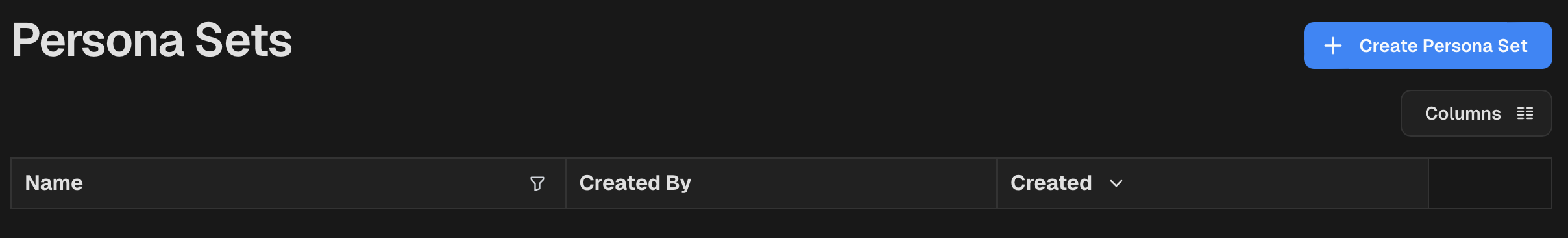 Create Persona Set